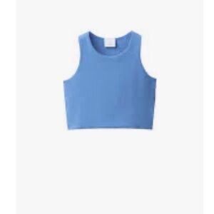 Zara Light Blue Ribbed Top